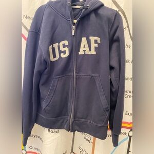 Vintage Gear For Sports Navy Blue USAF Coed Hoodie